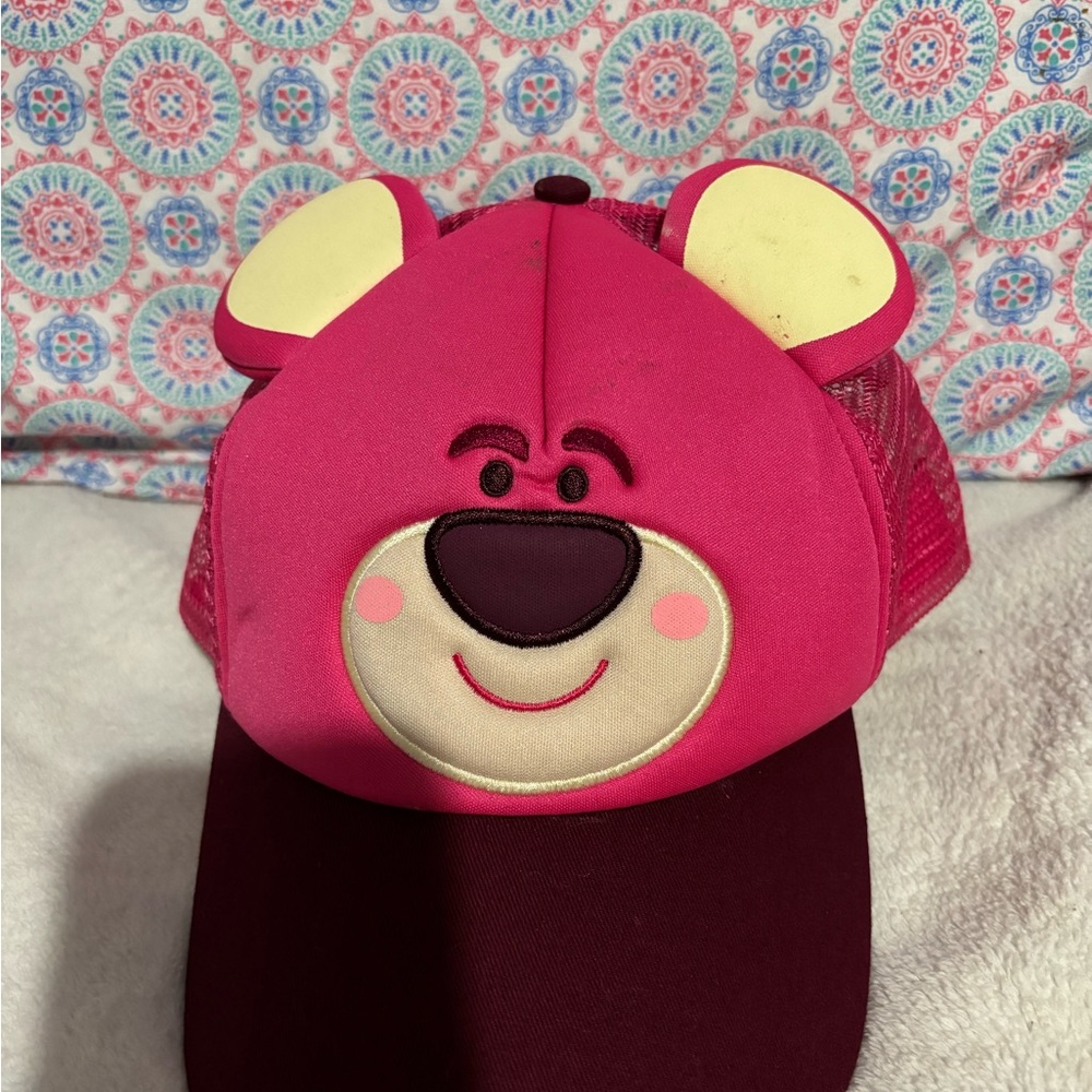 Disney Pink and Maroon Bear Hat